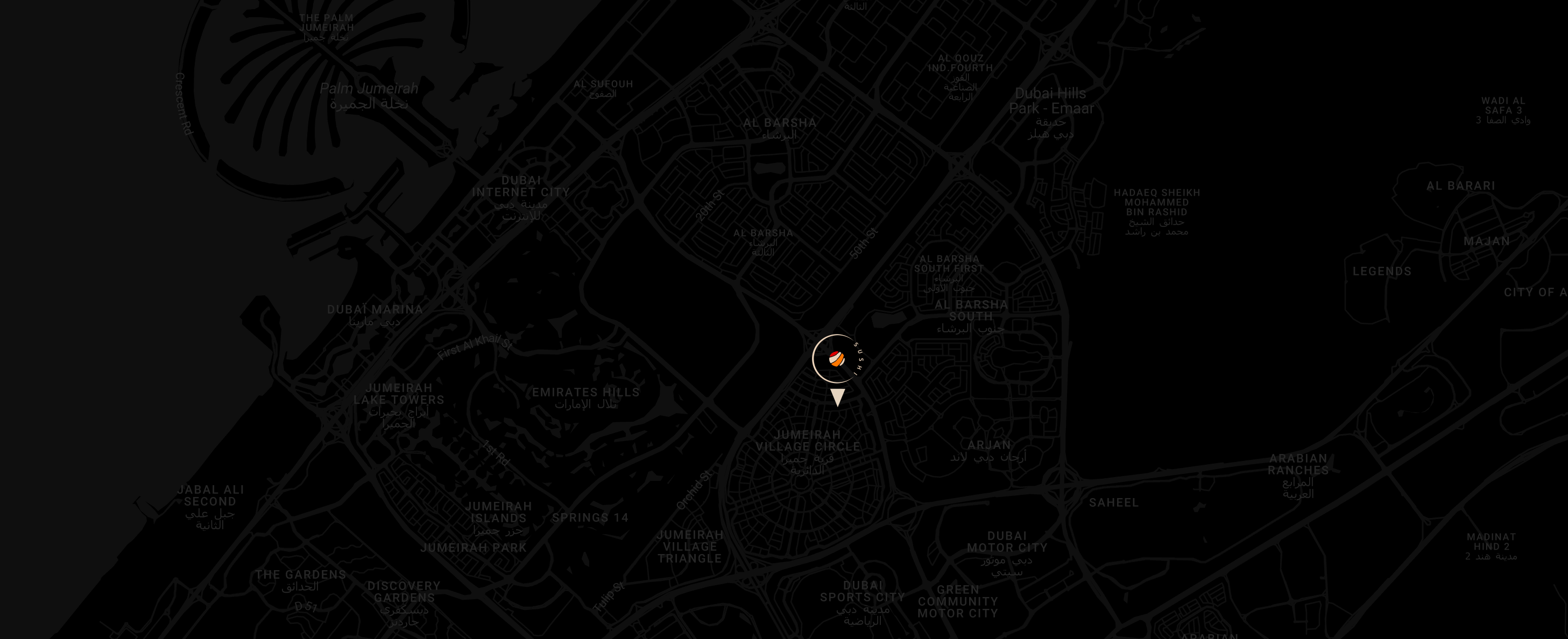 Central Sushi Dubai Location Map